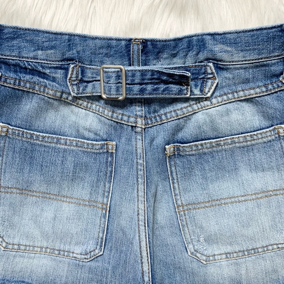 SOLD-Free People Fringe Buttonfly Cutoff Carpenter Shorts - Picture 7 of 11